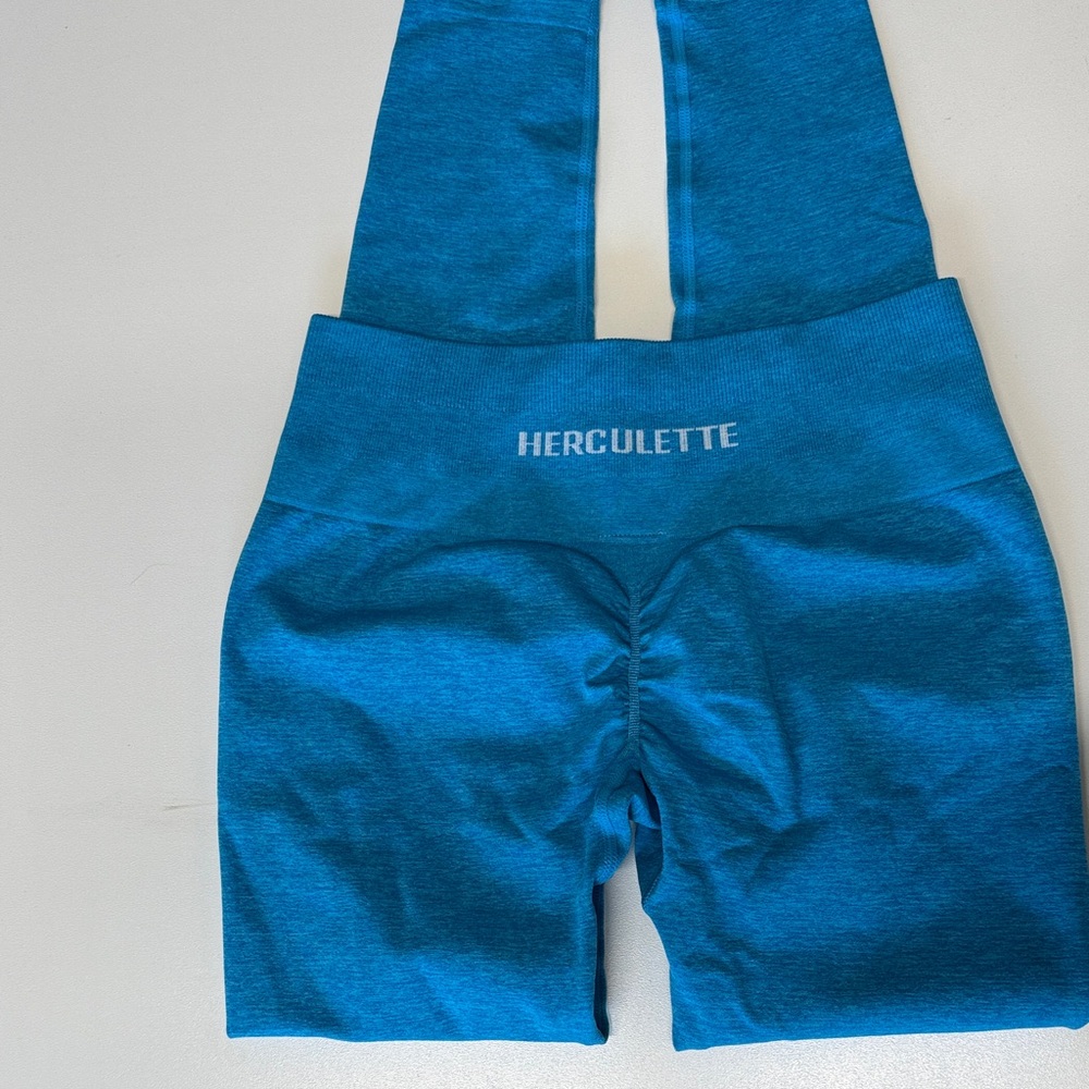 Herculette Blue High-Waist Leggings
